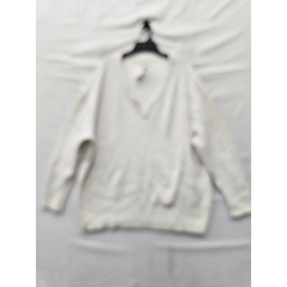Ava & Viv Womens Pullover Sweater Cream Cotton Blend Casual Size 1X
